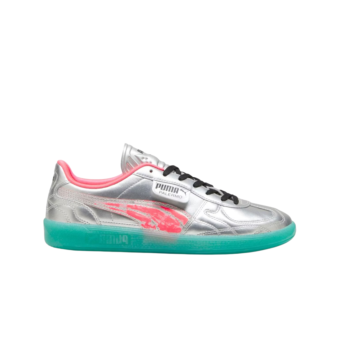 푸마 팔레르모 뉴 젠 푸티 스니커즈 실버 스파클링 그린(Puma Palermo New Gen Footy Sneakers Silver Sparkling Green) - 1
