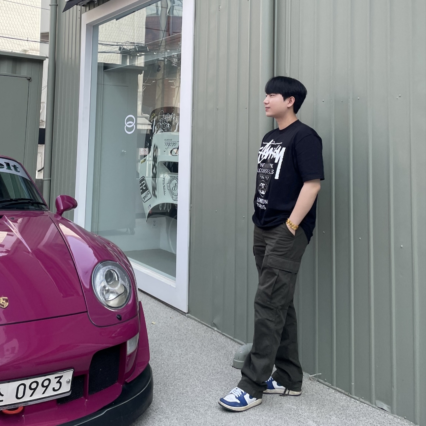 Stussy DSM World Tour T-Shirt Black 착용 스타일 - 2