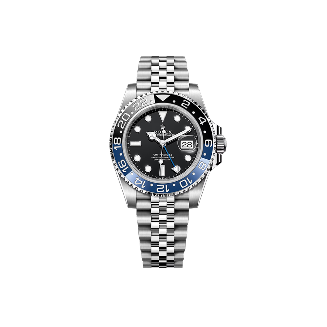롤렉스 GMT-마스터Ⅱ 40-126710BLNR 블랙 바+도트 쥬빌리 NO.7082(Rolex GMT-Master II 40mm Black and Blue Jubilee Watch No. 7082)