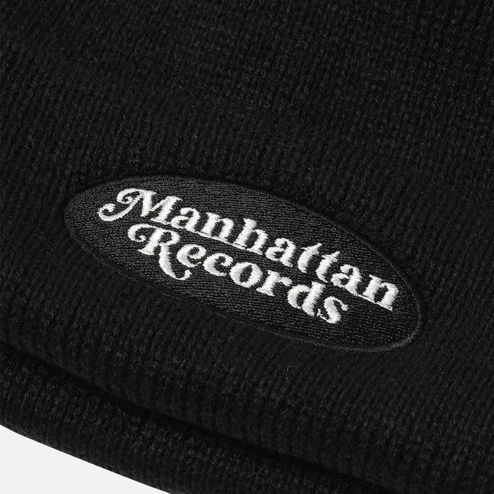 맨하탄 레코즈 오발 로고 비니 - 블랙(Manhattan Records Oval Logo Beanie - Black) - 4