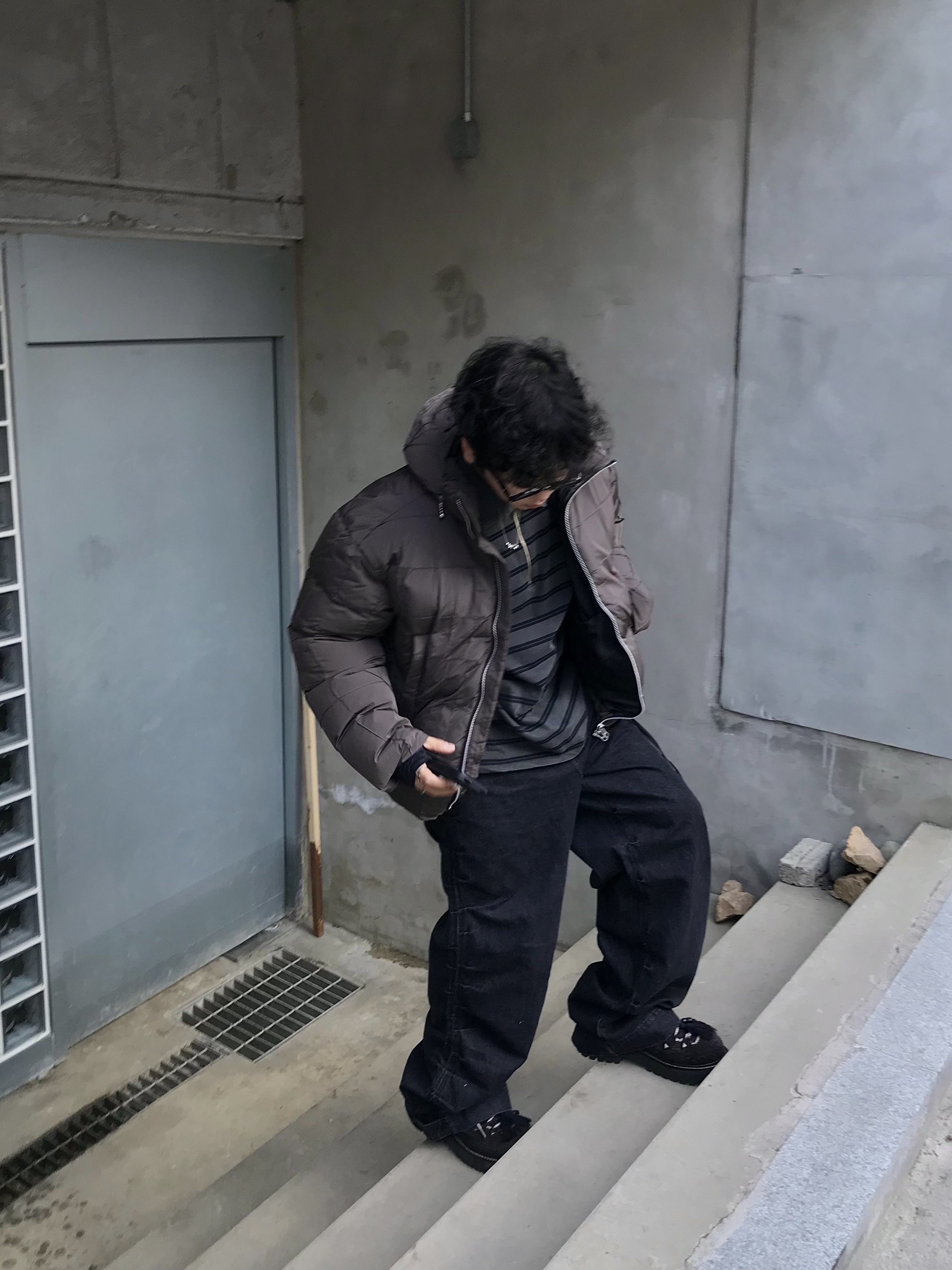 Gentle Monster x Maison Margiela MM114 Black Clear, Hono Report Twin Flowers Necklace 착용 스타일 - 5