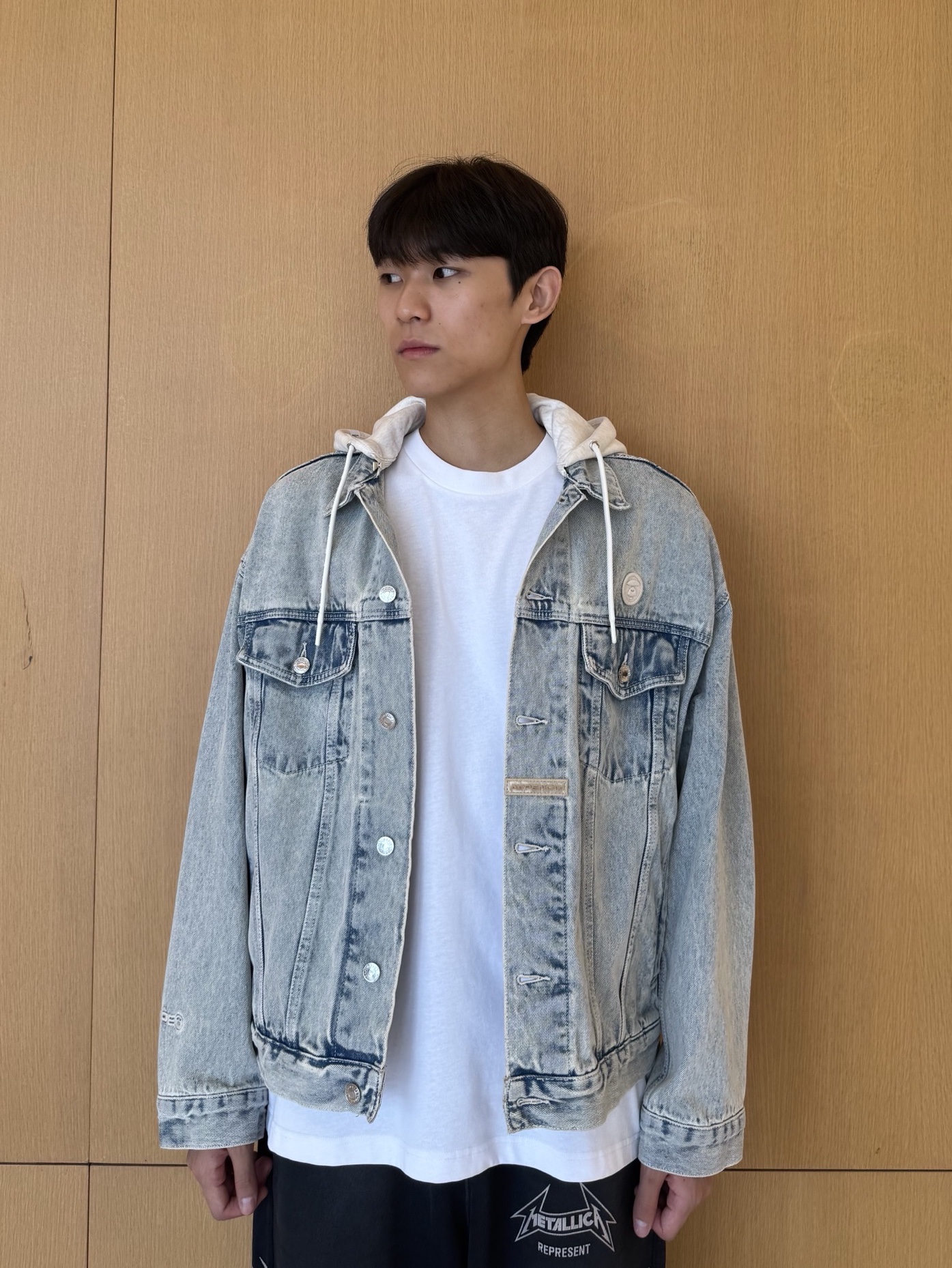 AAPE Now Light Weight Jacket Blue - 25SS 착용 스타일 - 1