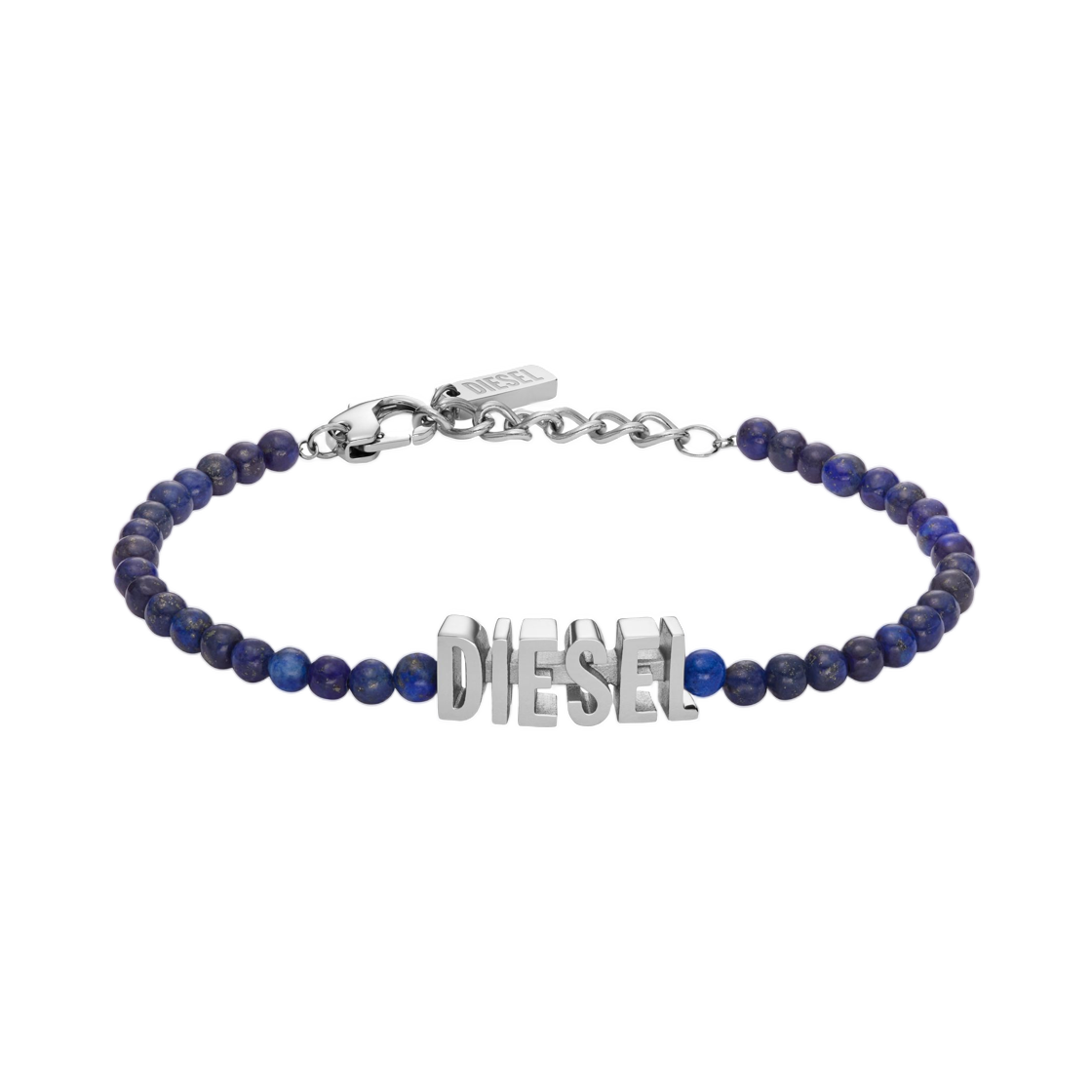 디젤 블루 아게이트 비디드 브레이슬릿 블루(Diesel Blue Agate Beaded Bracelet Blue)