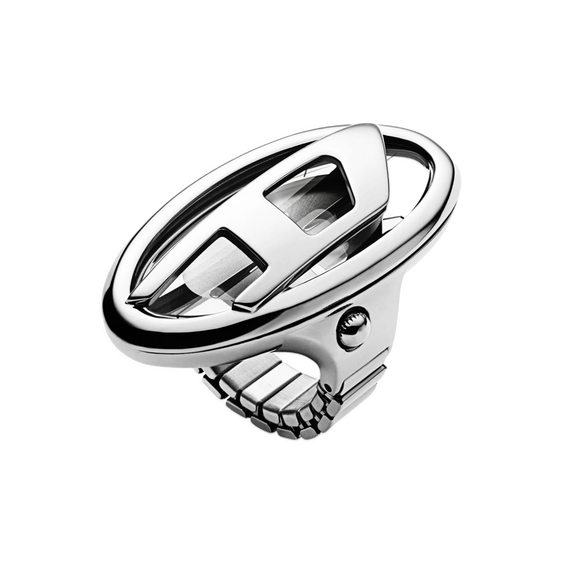 디젤 D-에라 스테인리스 스틸 링 워치 실버(Diesel D-Era Stainless Steel Ring Watch Silver) - 1