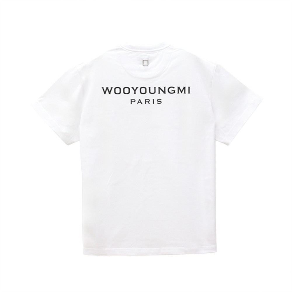 W251TS07701W [15%쿠폰]Wooyoungmi Back Logo Short Sleeve T-Shirt White