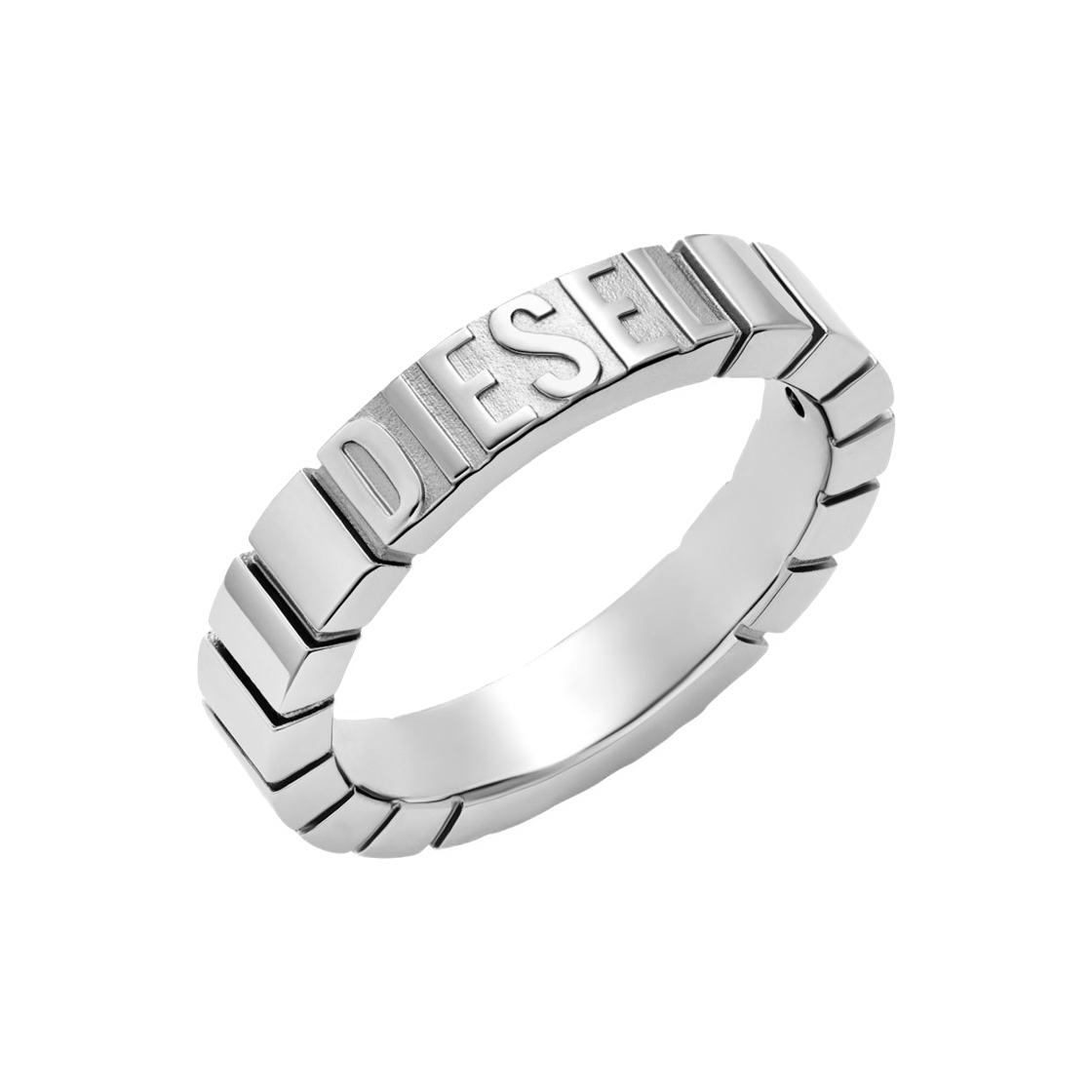 DX159100DJW-01 Diesel Stainless Steel Band Ring Silver