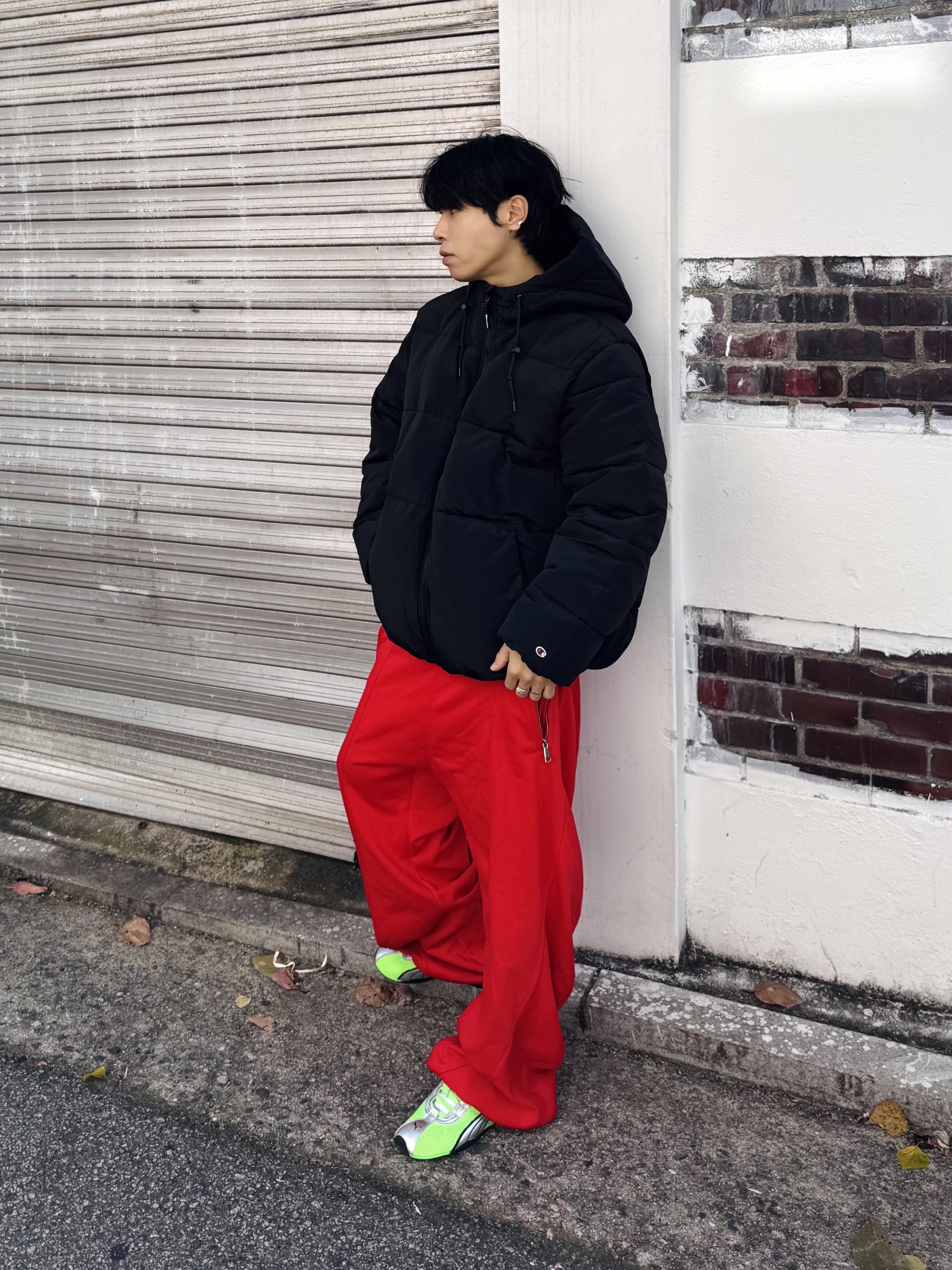 Puma H-street OG Green Silver 착용 스타일 - 2