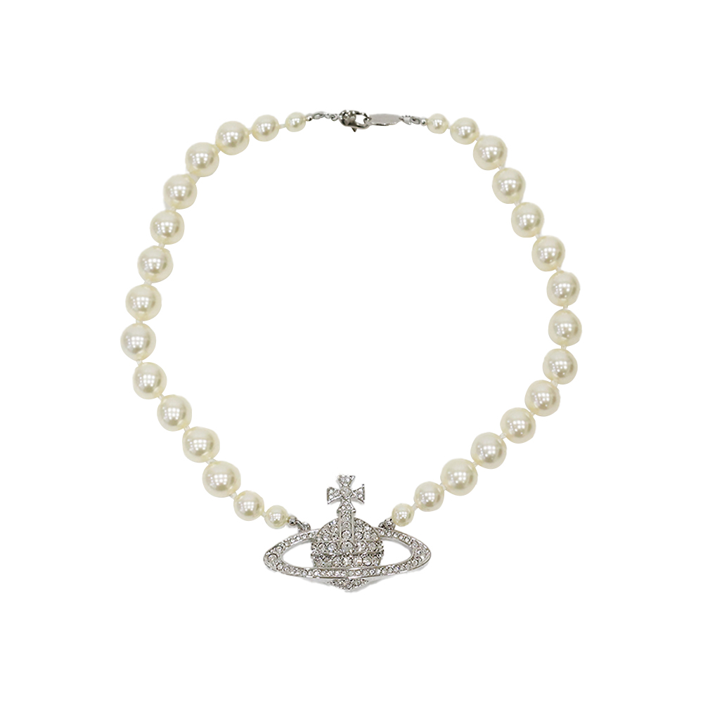 63010106 02P104 [15%쿠폰]Vivienne Westwood Pearl Relief Necklace Silver