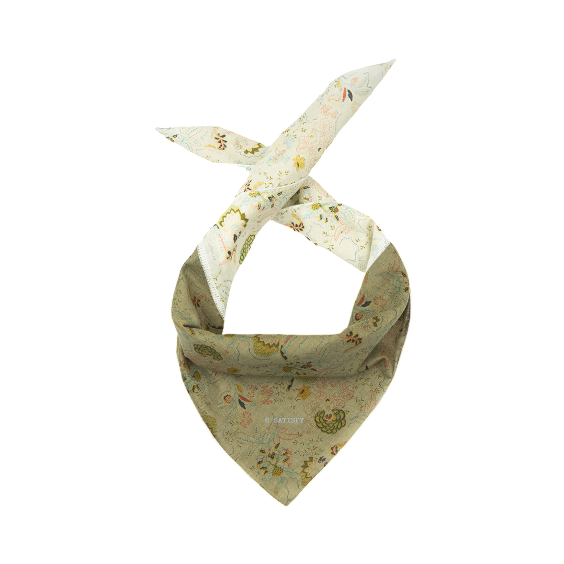 새티스파이 리포제스드 소프트셀 패치워크 반다나 카키(Satisfy Re‑Possessed SoftCell Patchwork Bandana Khaki)