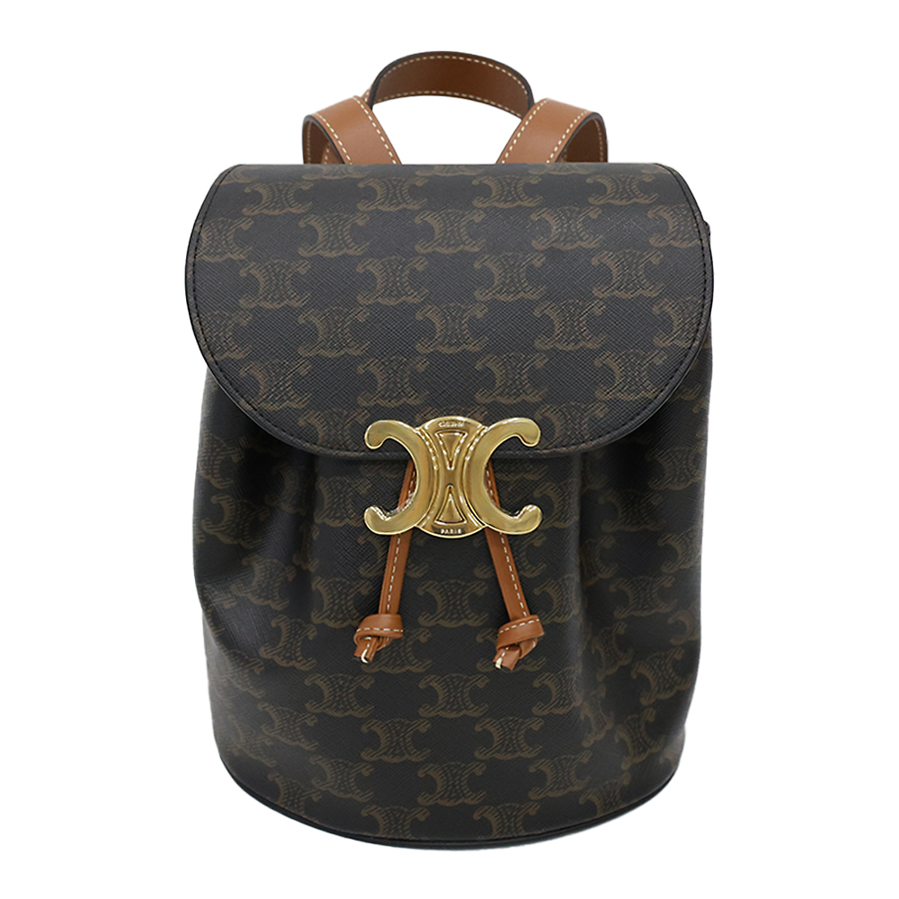 118702CAS 04LU [15%쿠폰]Celine Triomphe Backpack Tan