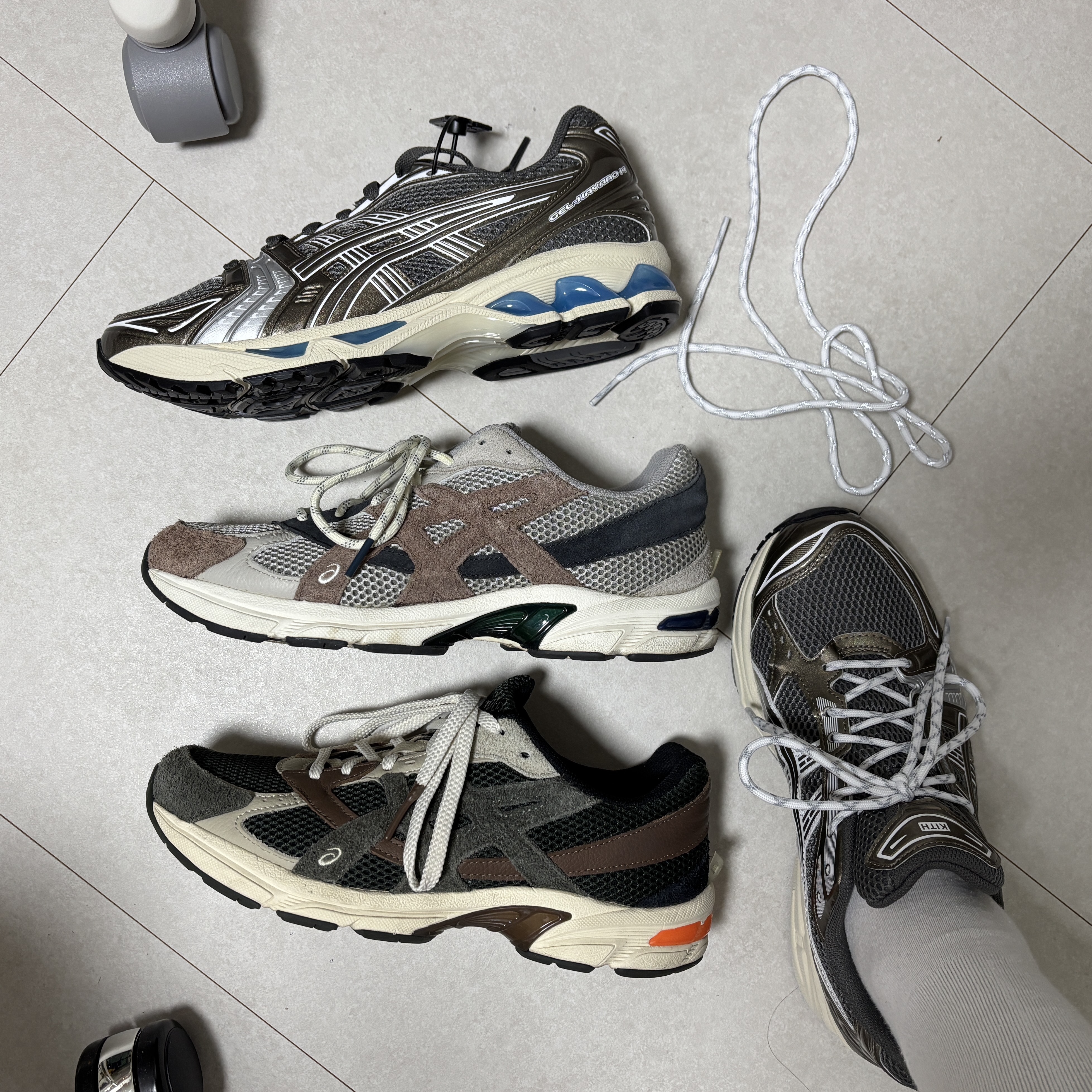 Asics x Hal Studios Gel-1130 MK-II Forest, Asics x Hal Studios Gel-1130 Smoke Grey 착용 스타일