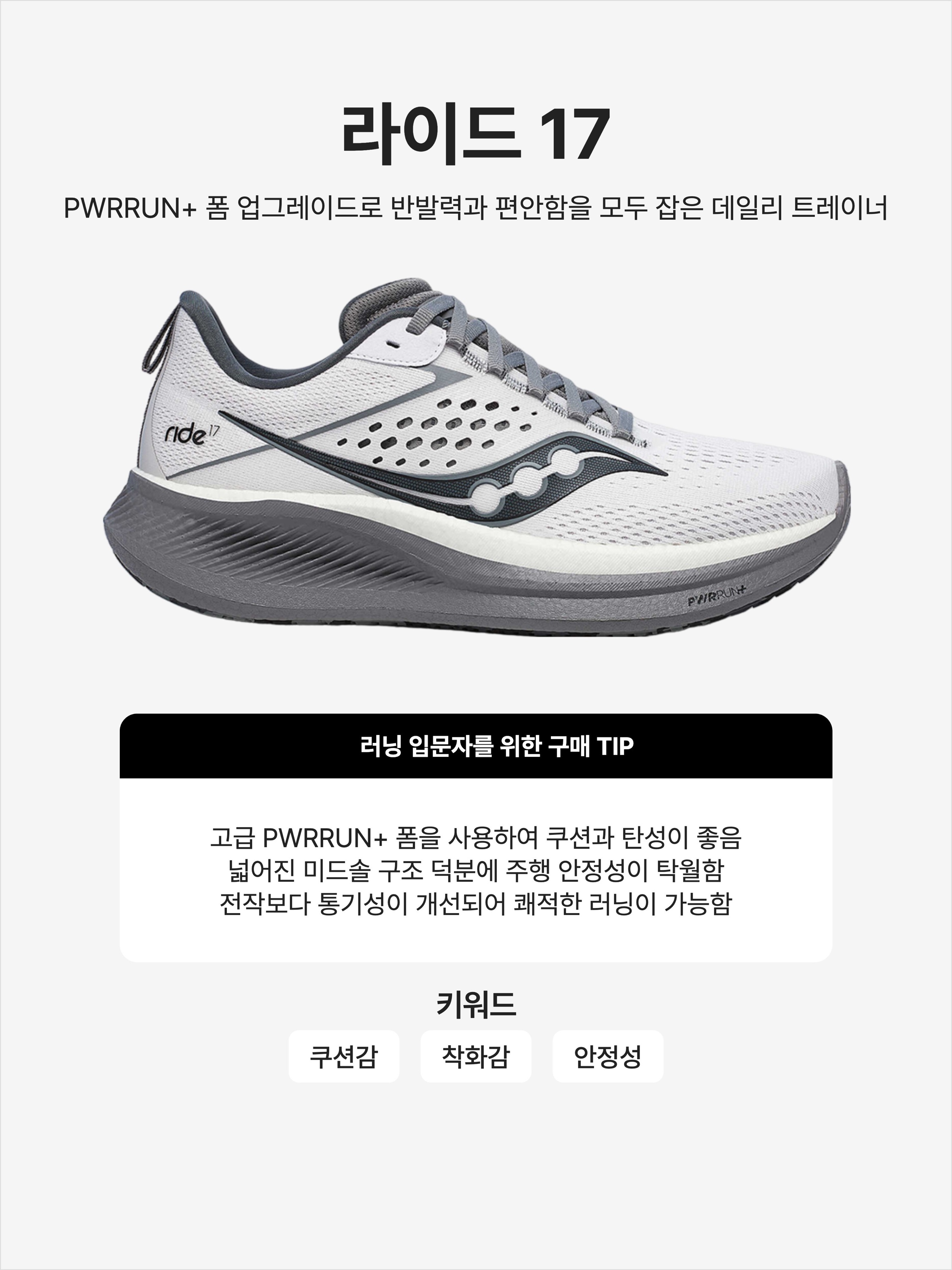 Saucony Ride 17 White Black, Saucony Ride 17 Navy Gum 착용 스타일 - 1