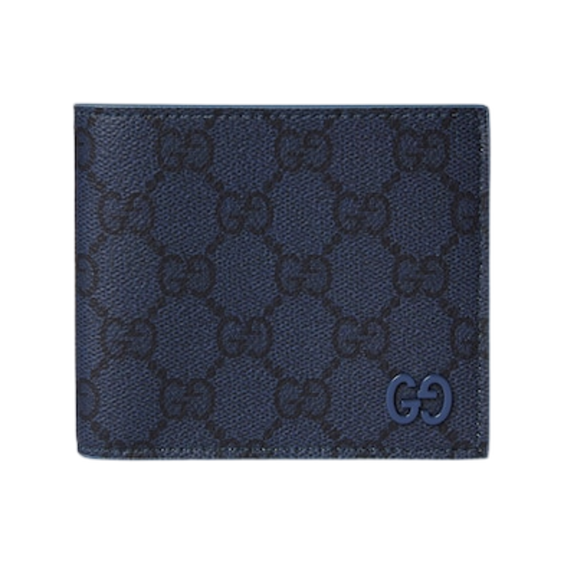 구찌 더스티 블루 인테리어 GG 바이폴드 월렛 다크 블루(Gucci Dusty Blue Interior GG Bi-Fold Wallet Dark Blue) - 1