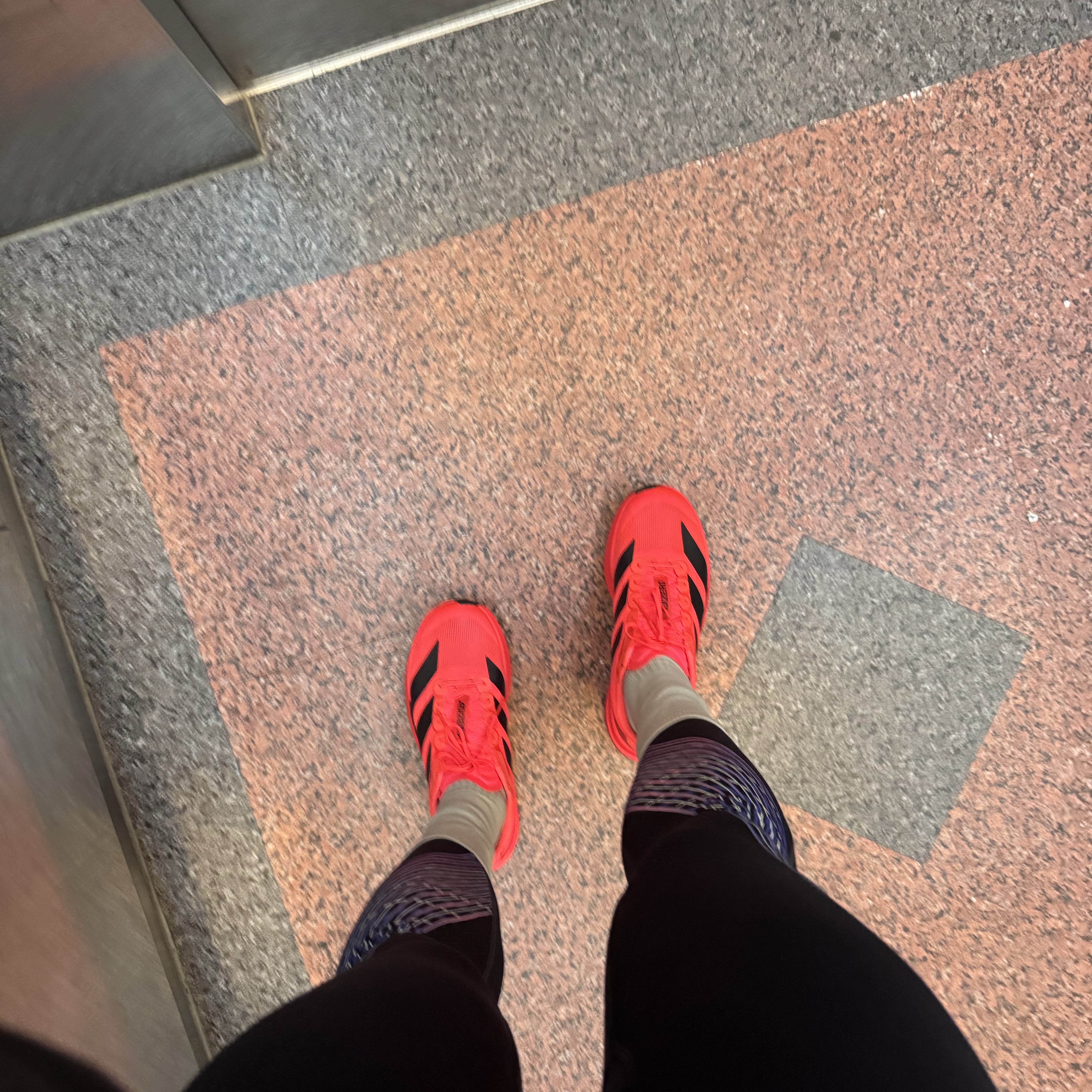 Adidas Adizero Evo SL Lucid Red Core Black 착용 스타일