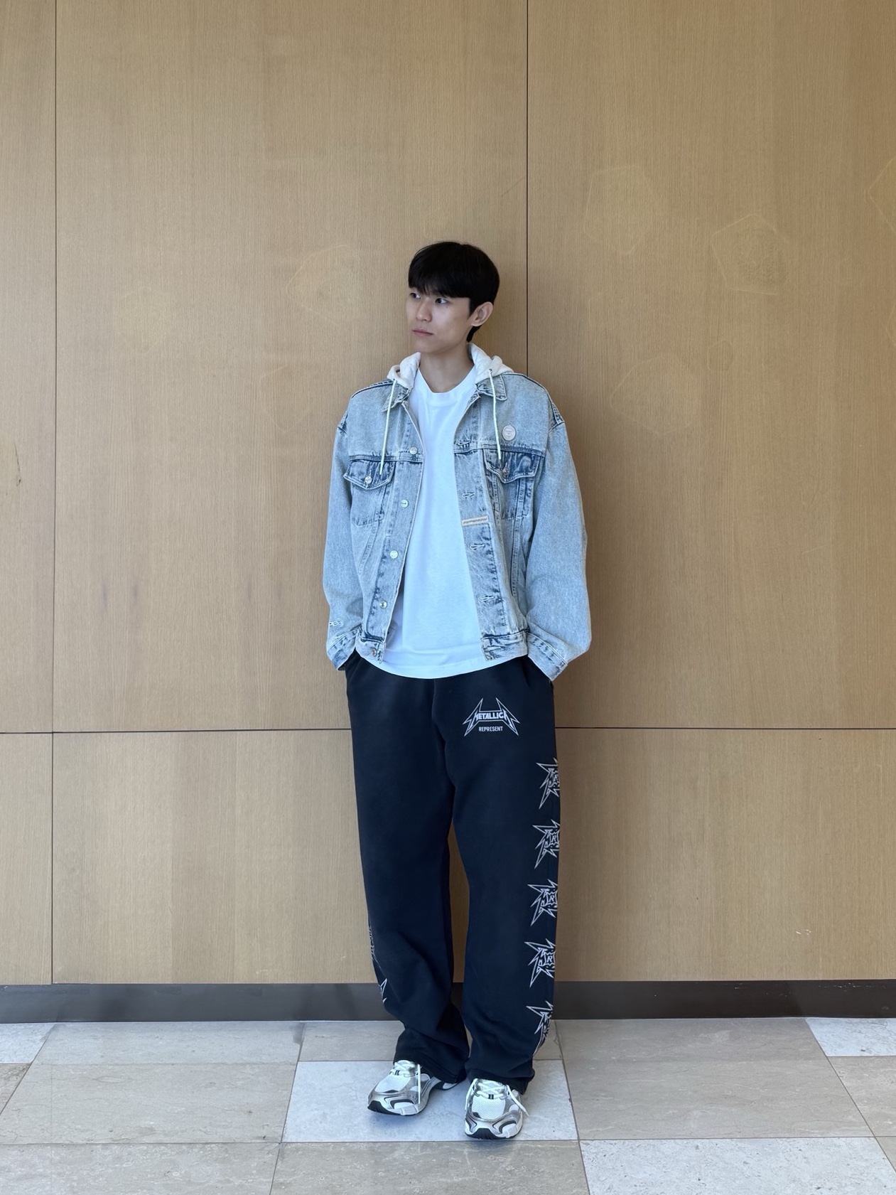 AAPE Now Light Weight Jacket Blue - 25SS 착용 스타일 - 6