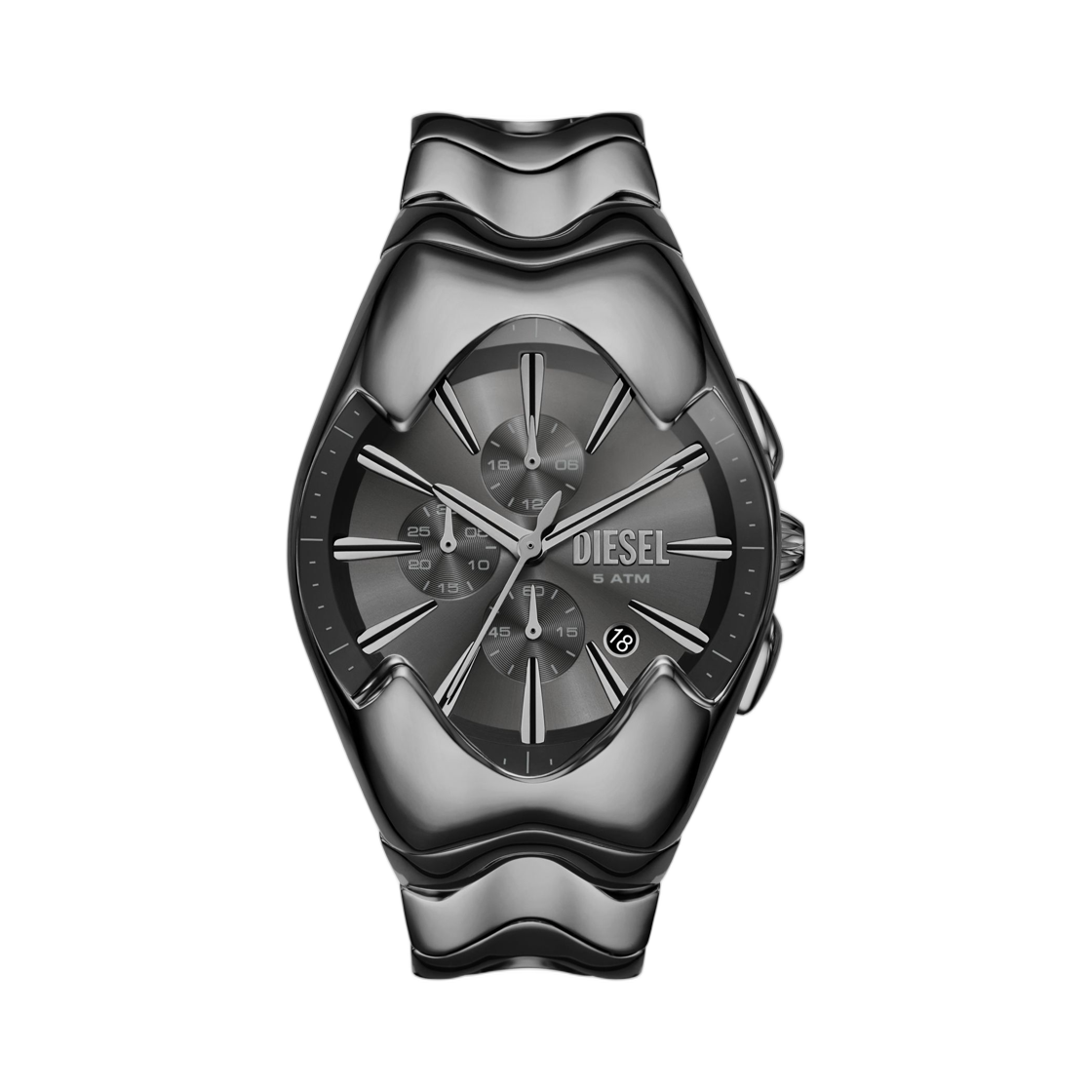 디젤 머큐리얼 크로노그래프 그레이 스테인리스 스틸 워치 다크 그레이(Diesel Mercurial Chronograph Gray Stainless Steel Watch Dark grey)
