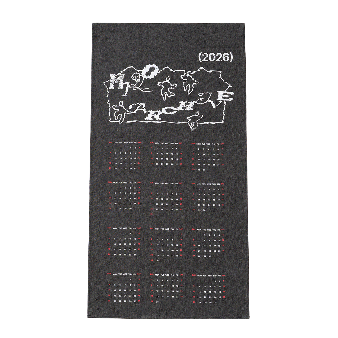 밀로 아카이브 2026 메모러블 데님 캘린더 블랙(Millo Archive 2026 Memorable Denim Calendar Black)