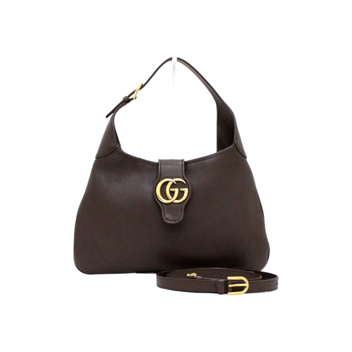 ITEOQFDKU7AK Gucci Brown Leather Aphrodite Medium Hobo Tote Bag