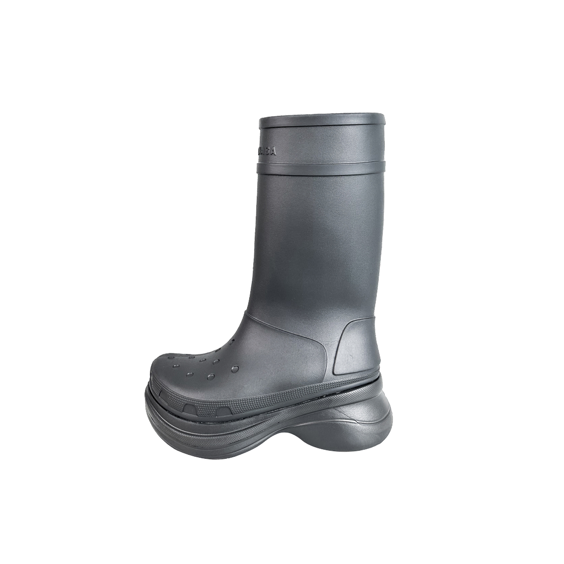 발렌시아가 x 크록스 남성 클로그 로고 러버 부츠 그레이(Balenciaga x Crocs Men's Logo Clog Rubber Boots - Gray)