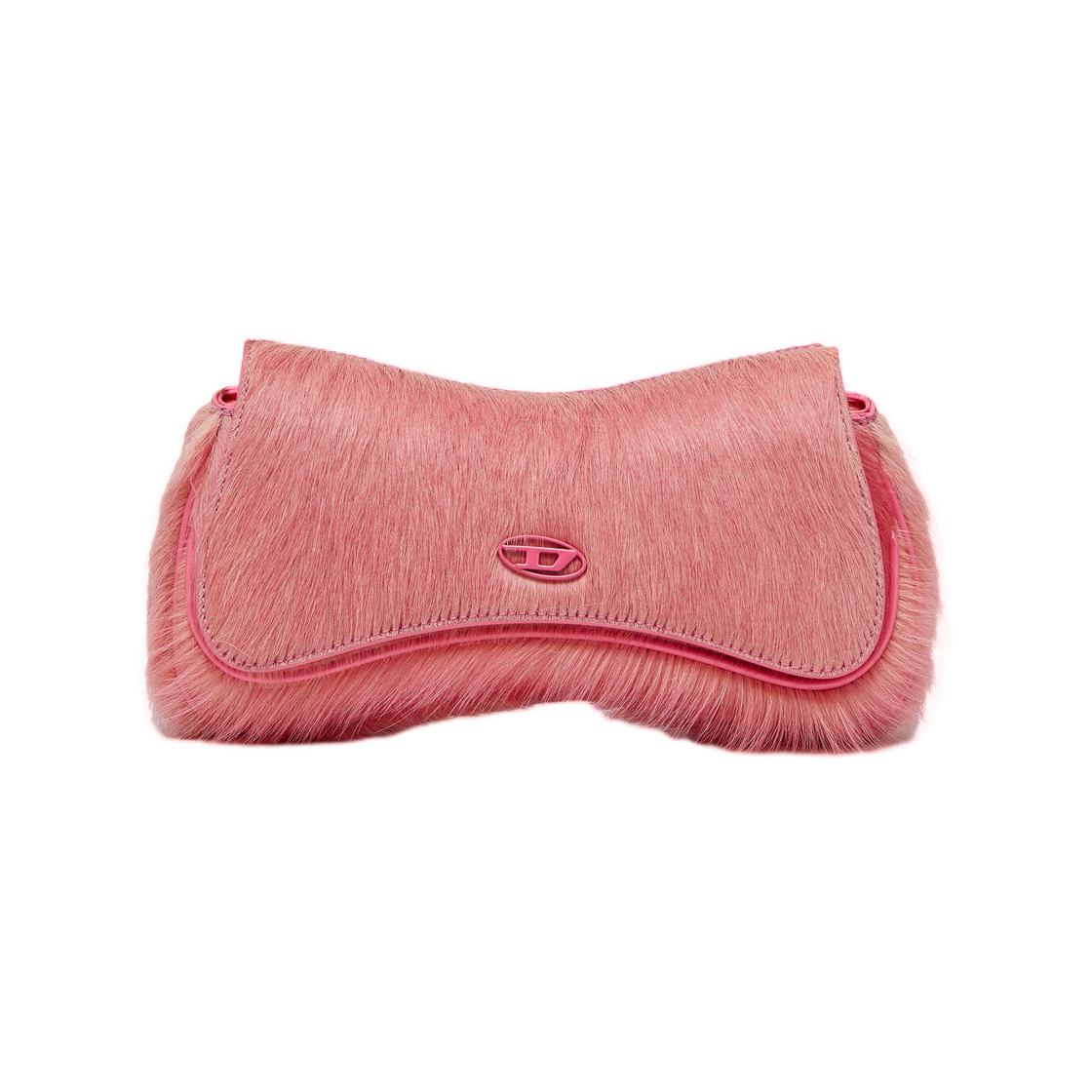 X10202P7968-T4152 Diesel Play-Clutch In Coloured Hairy Leather Pink