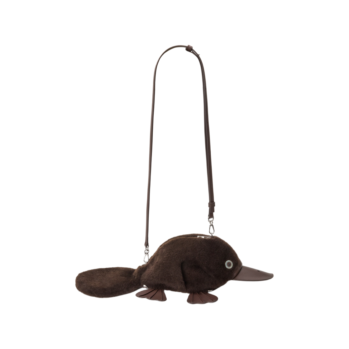 로에베 플라티푸스 셔링 백 초콜릿(Loewe Platypus Bag in Shearling Chocolate) - 3