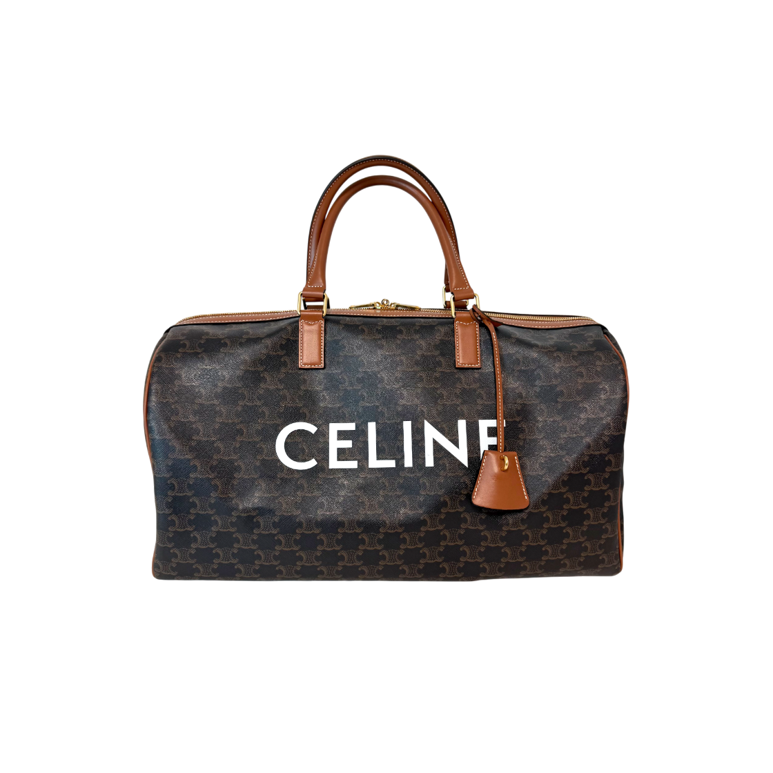 셀린느 프린트 트리옹프 캔버스 미디움 트래블백 보스턴백(Celine Printed Triomphe Medium Travel Boston Bag)