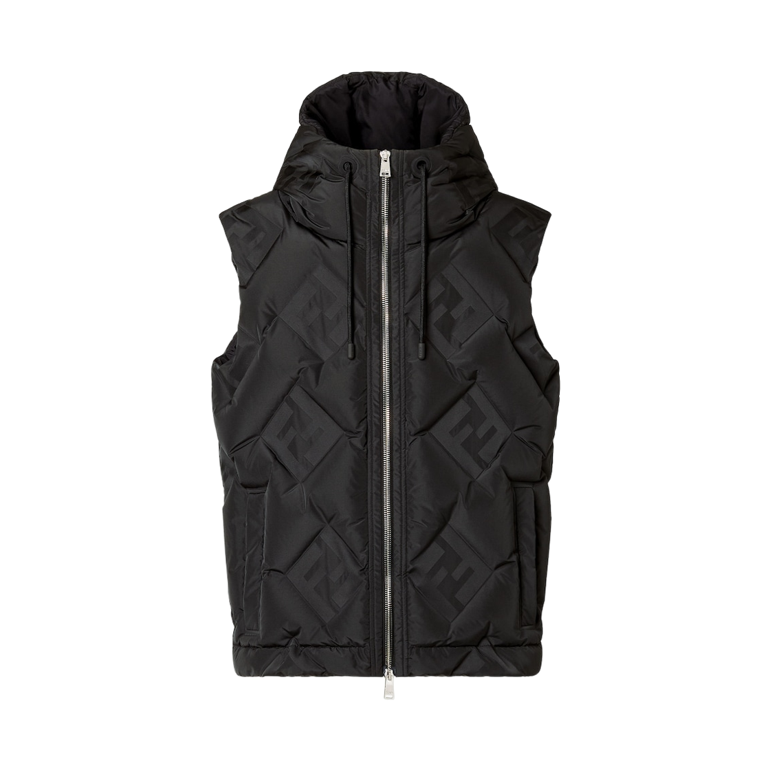 FAA913AQNHF0GME Fendi FF Technical Fabric Vest Black