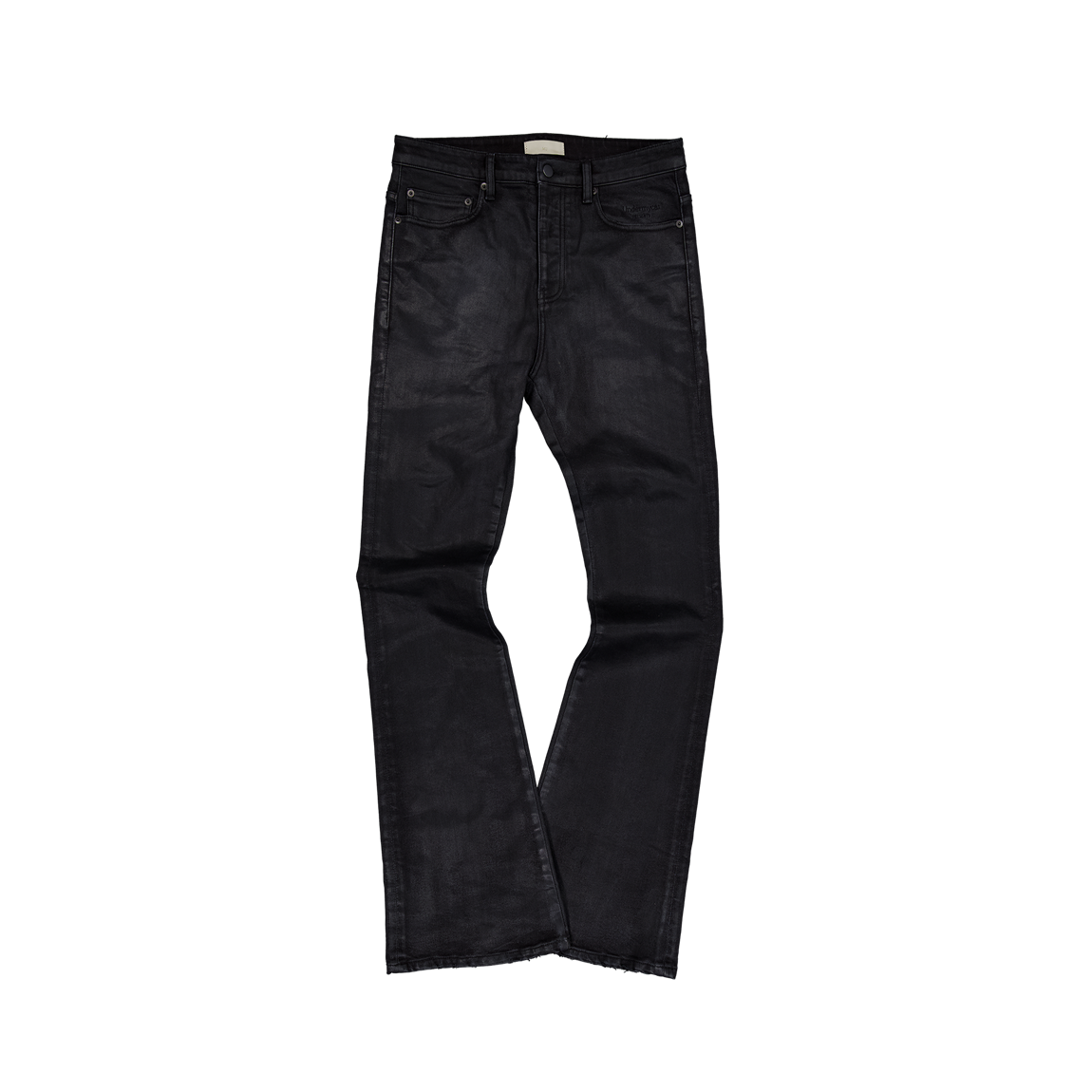 언더마이카 무.158 클래식 로고 왁스 코티드 플레어 진 블랙(Undermycar Mu.158 Classic Logo Wax Coated Flare Jeans Black)