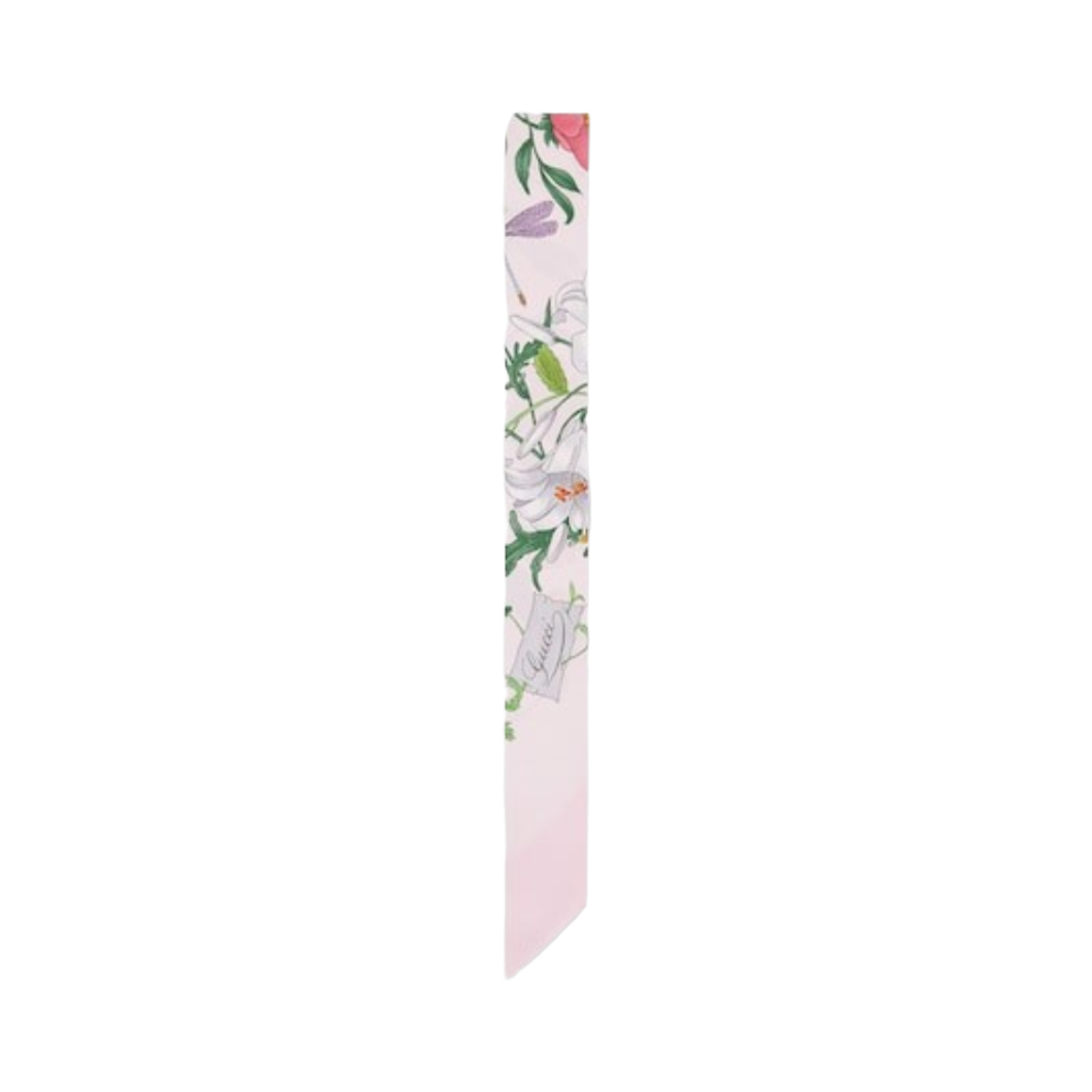 825121-3G001-5872 (W) Gucci Printed Silk Twill Ribbon Pink Light Pink