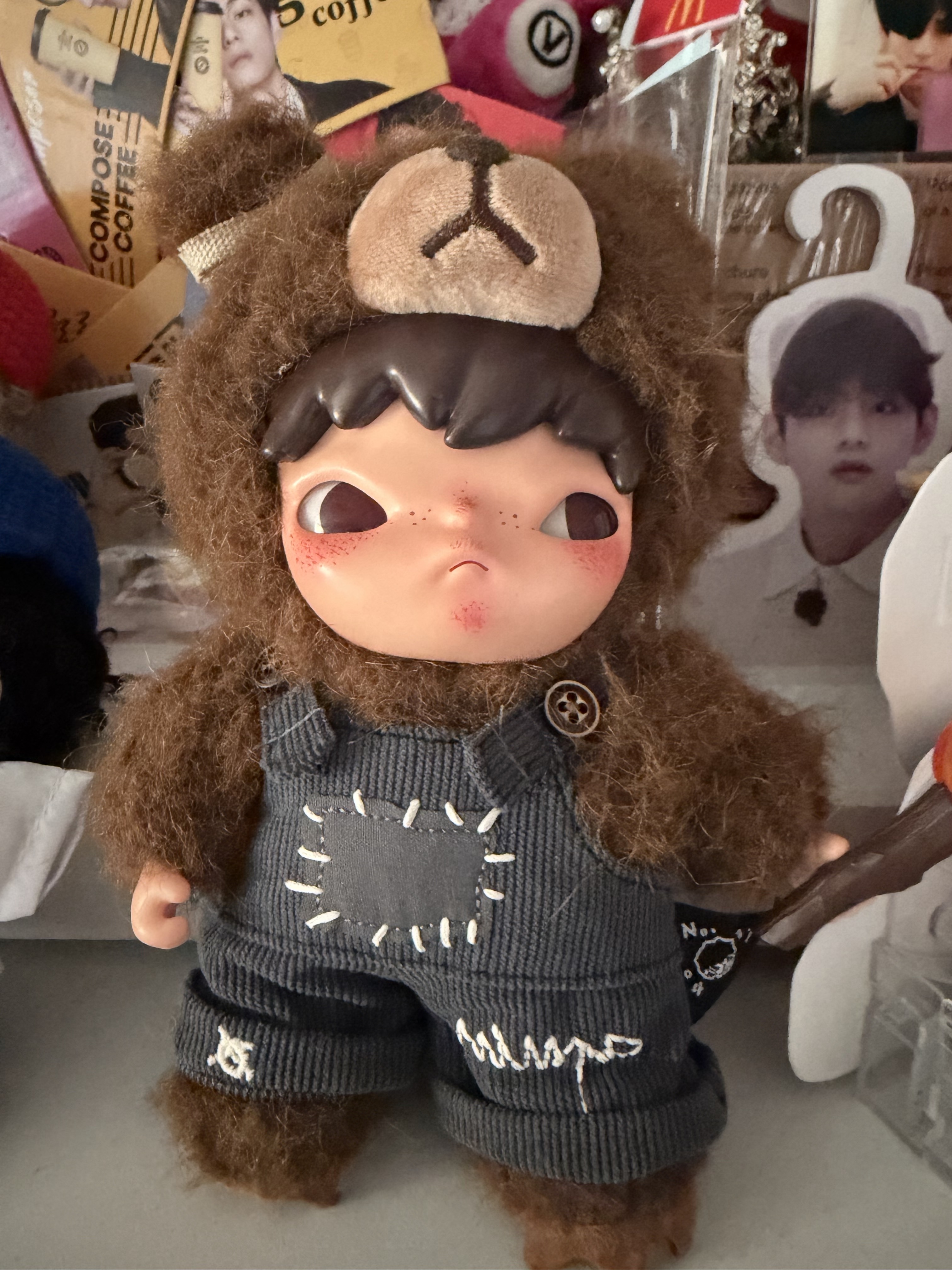 Pop Mart Hirono Living Wild-Fight For Joy Plush Doll 착용 스타일