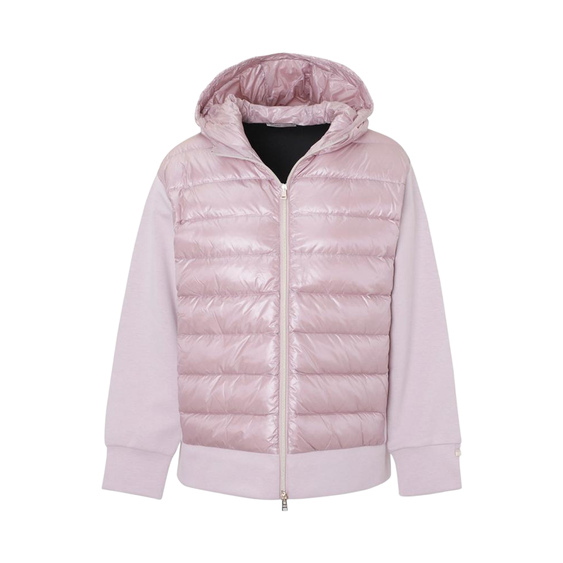 (W) 에르노 다운 후드 집업 가디건 라일락((W) Herno Down Hooded Zip-Up Cardigan Lilac) - 1