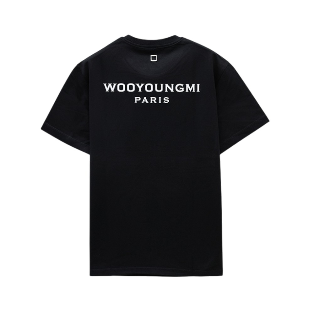 W251TS07708B [15%쿠폰]Wooyoungmi Back Logo Short Sleeve T-Shirt Black