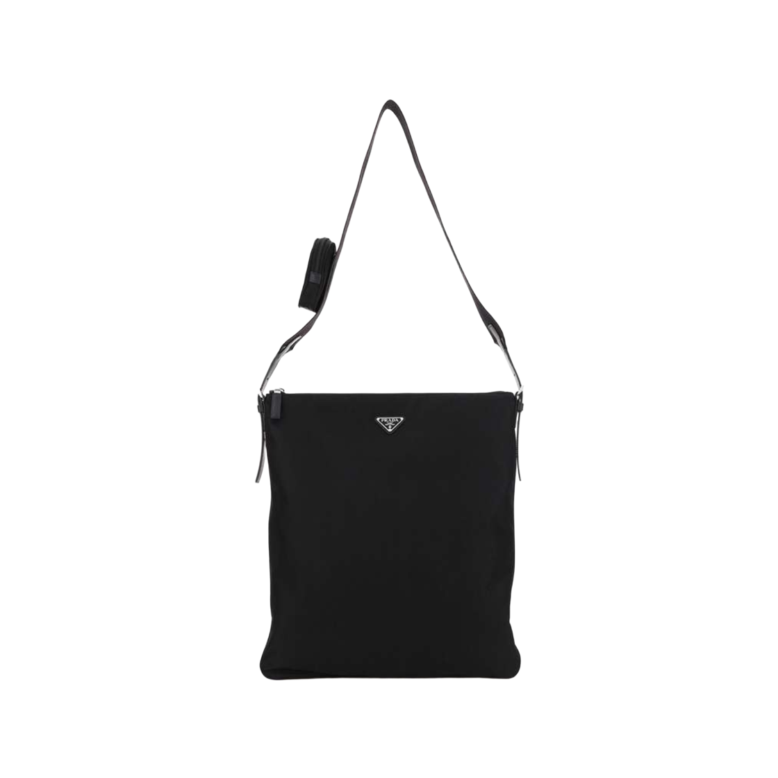 2VH123-064-F0002 Prada Pouch Logo Nylon Crossbody Bag Black