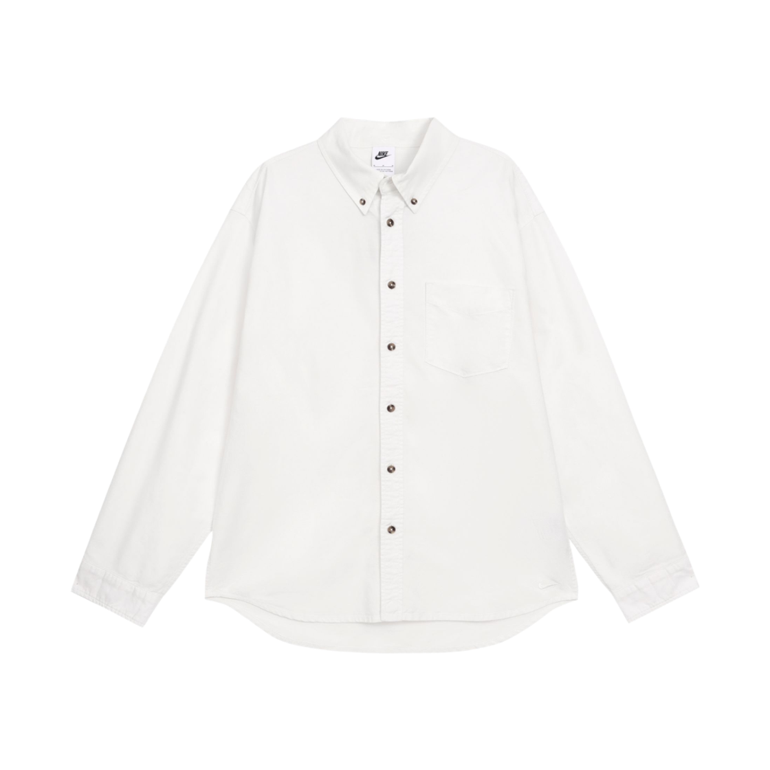 FN3126-121 Nike Life Oxford Button Down Shirt Summit White - Asia
