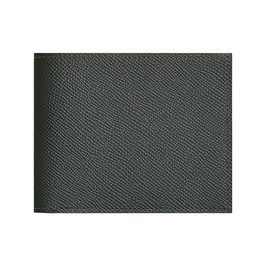 H087014CAAB Hermes Citizen Twill Compact Card Holder Epsom & Vert mangrove Gris Pantin