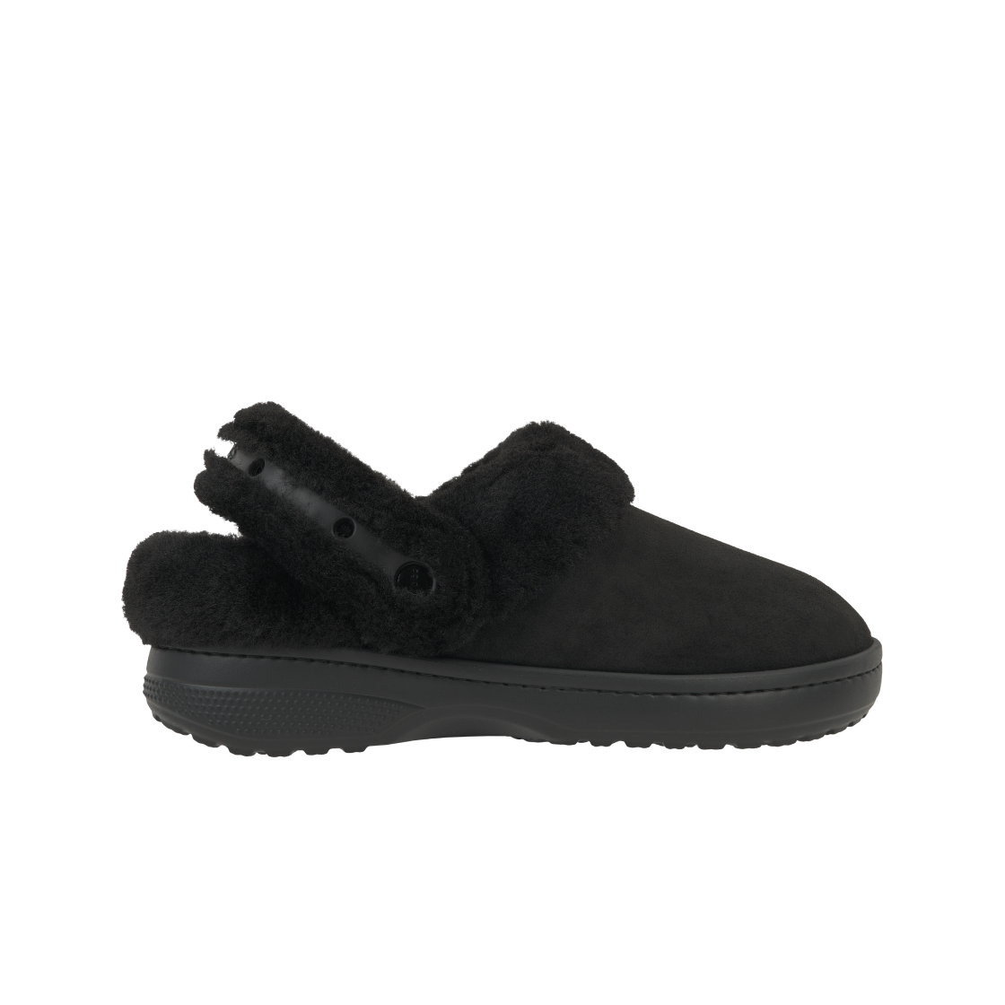 212106-001 Crocs Classic Unfurgettable Suede Clog Black