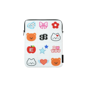 earpearp Kitsch Retro White iPad Pouch 11 Inch