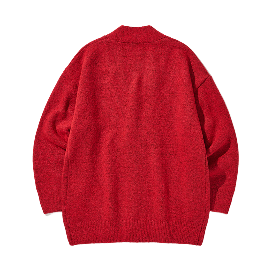디오스피스 오버사이즈 브이넥 니트 가디건 레드(DAUSPICE Oversized V-neck knit cardigan Red) - 2