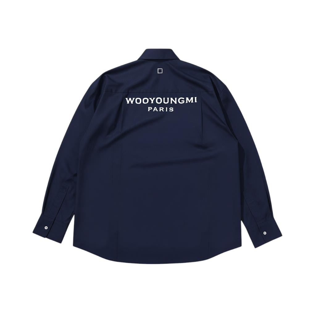 W253SH07812N [15%쿠폰]Wooyoungmi Back Logo Shirt Navy