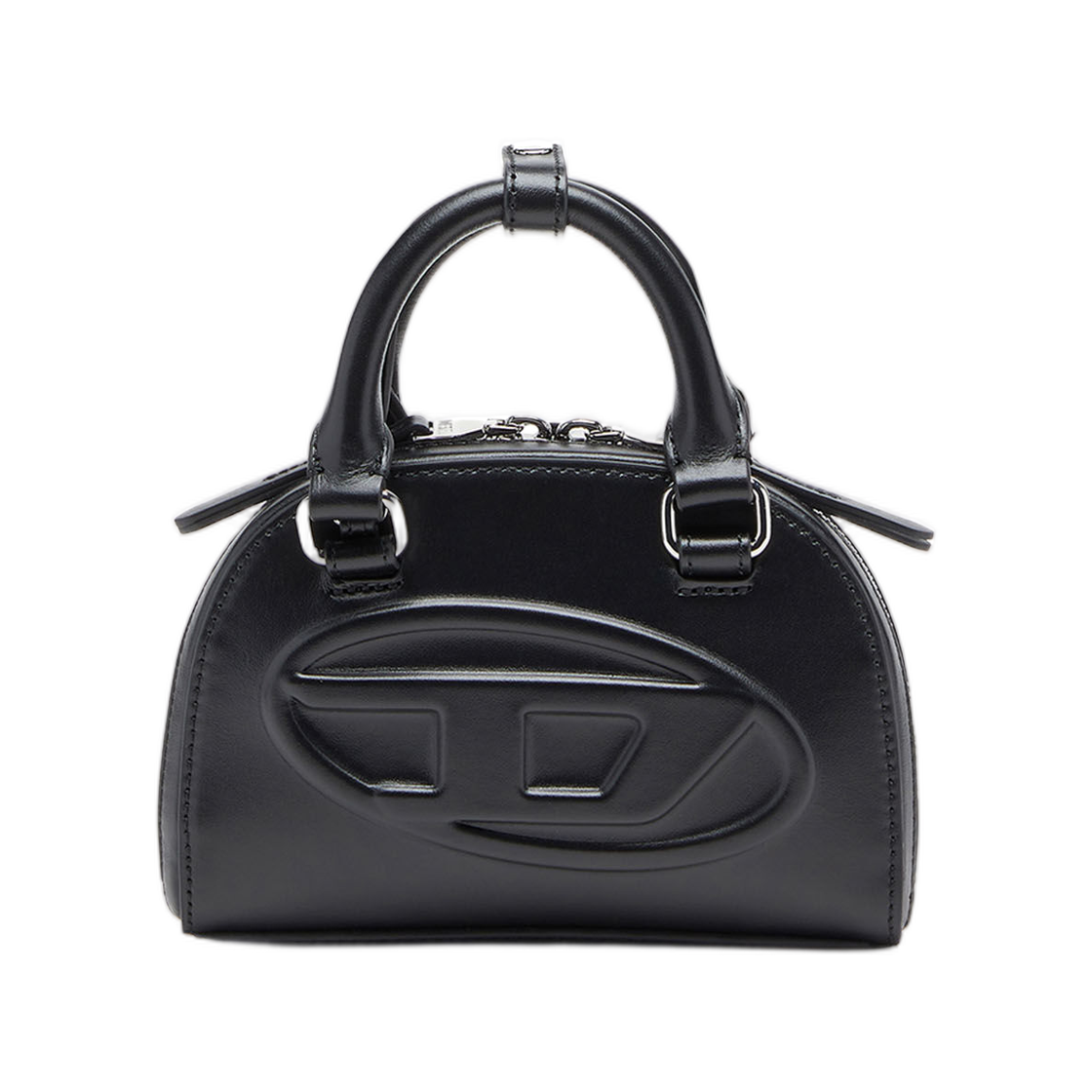 X10464P8279-T8013 Diesel 1DR Dome-Mini Crossbody Bag In Nappa Leather Black