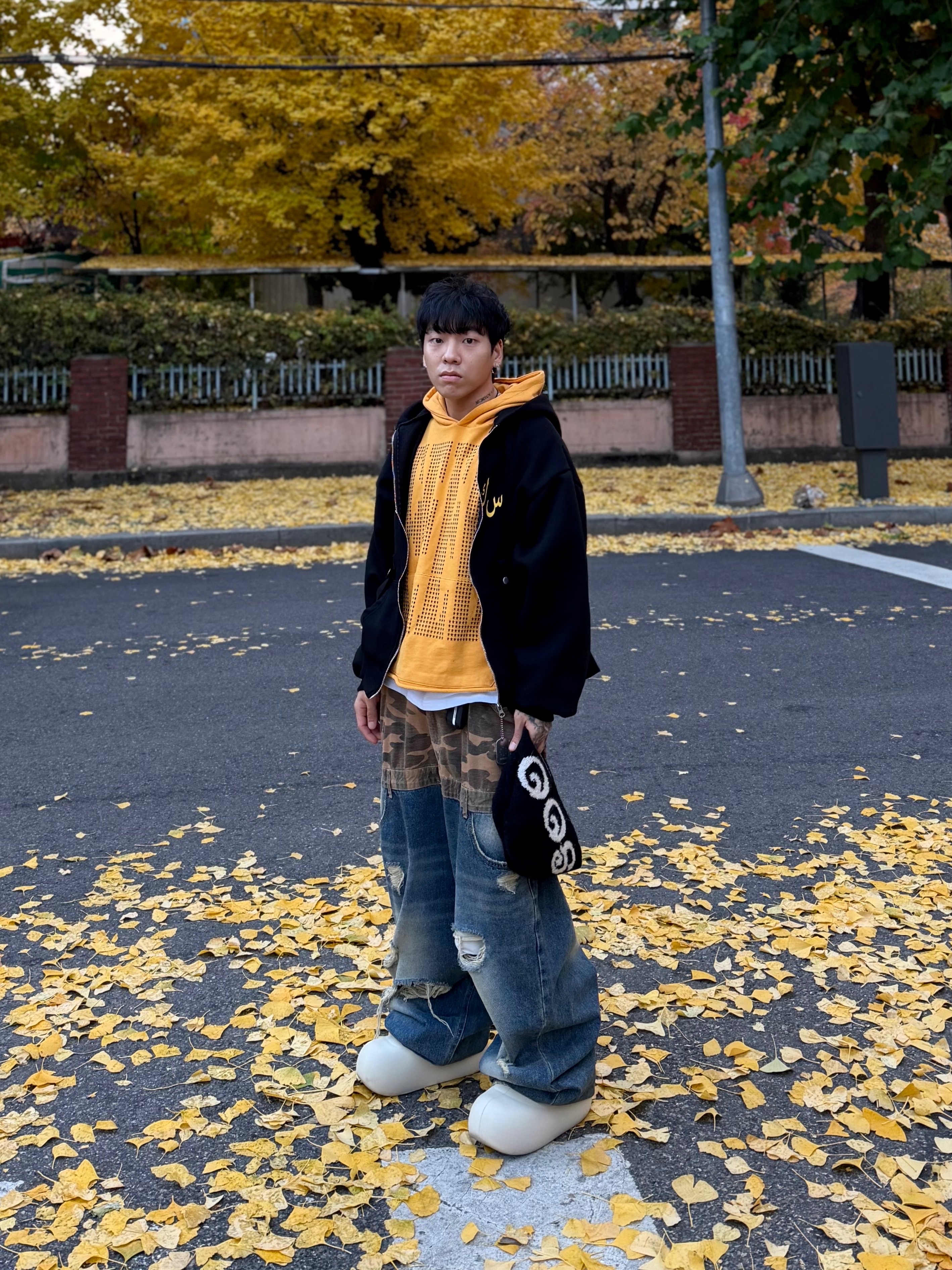 Wapworks Industrial Harness Hoodie Zip-Up, Taw&Toe Zerovity Murff Black 착용 스타일 - 2