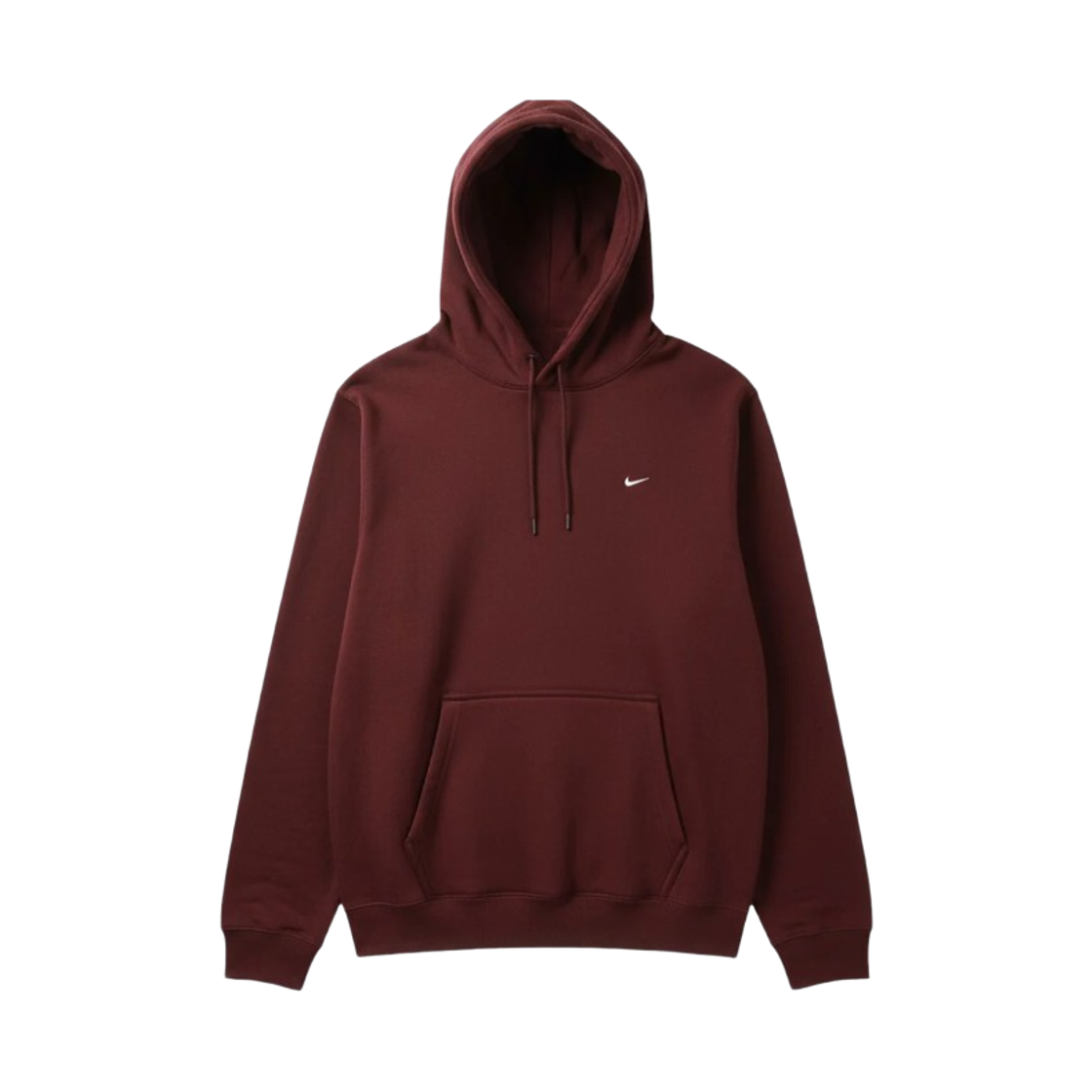 HV1082-652 Nike Solo Swoosh Pullover Hoodie Burgundy Crush White - US/EU