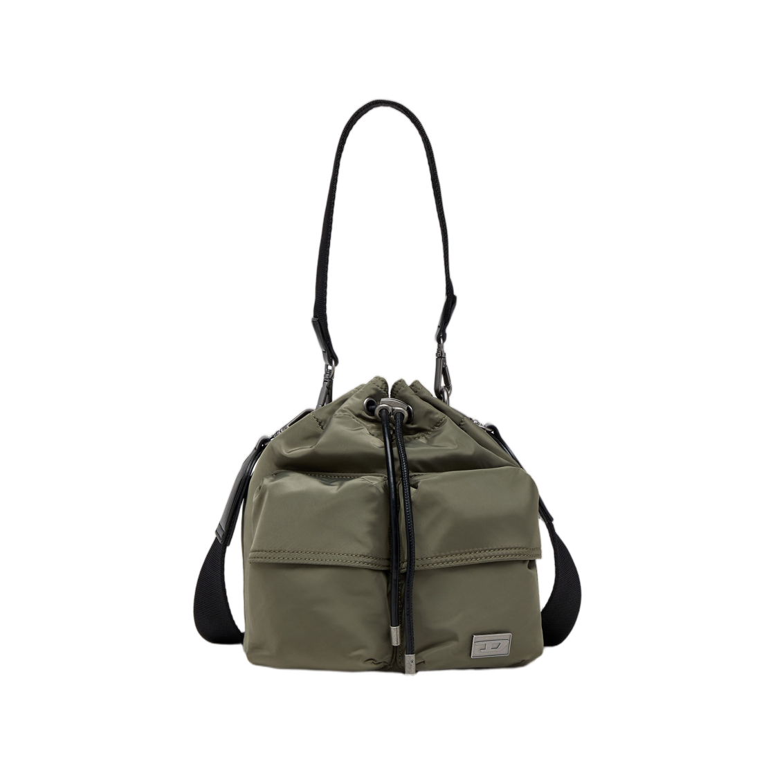 디젤 멀티포켓 버킷백 유틸리테리안 쉘 밀리터리 그린(Diesel Multipocket Bucket Bag In Utilitarian Shell Military Green)