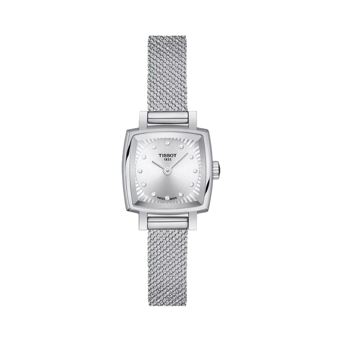 티쏘 러블리 스퀘어 20mm 스테인리스 스틸 쿼츠 실버 다이아몬드(Tissot Lovely Square 20mm Stainless Steel Quartz Silver Diamond)