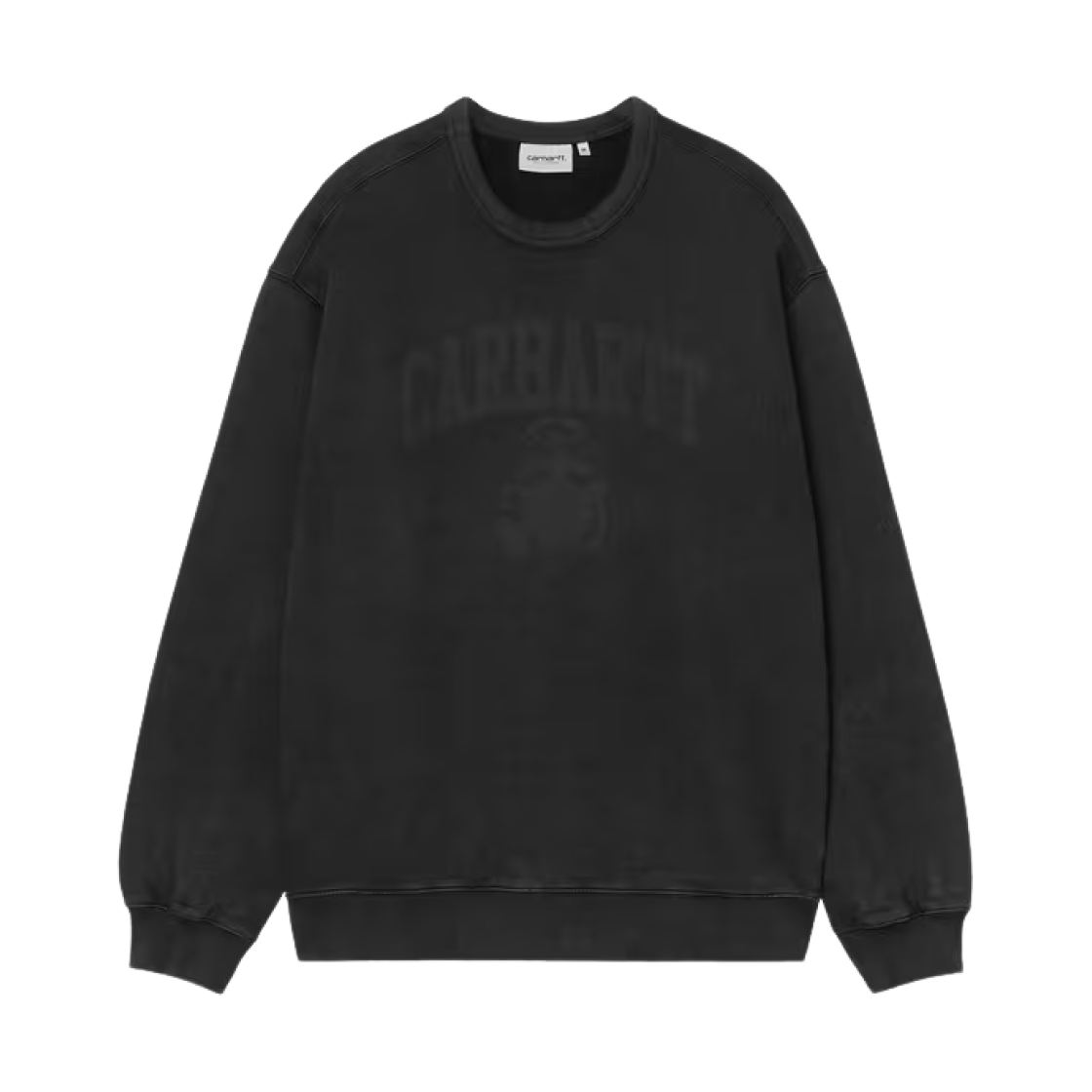I036065-89-60 Carhartt WIP Faded Pond Corps Sweatshirt Black Heavy Stone Wash