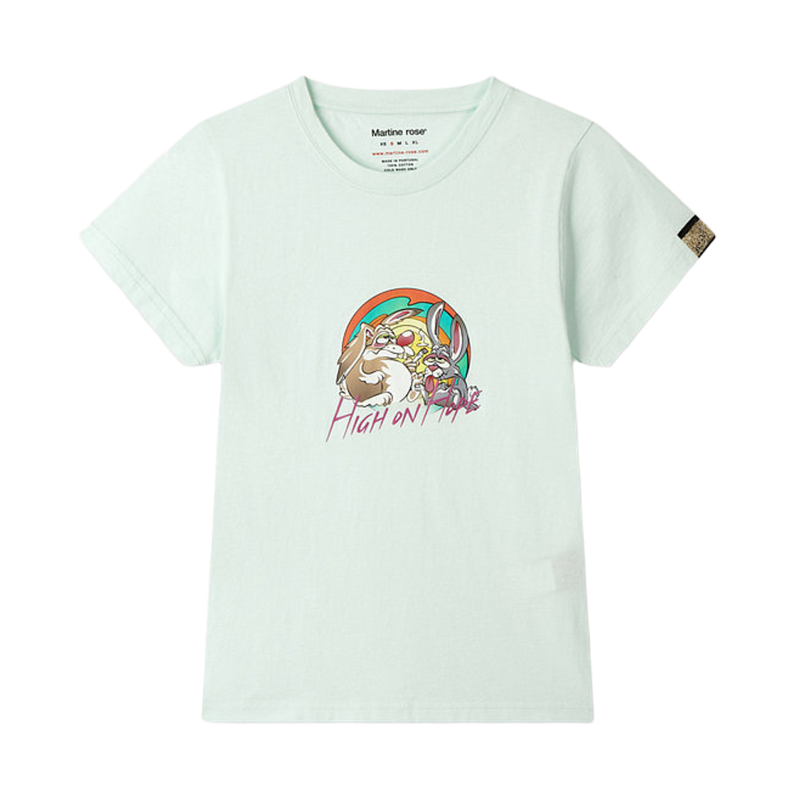 629JE03412H Martine Rose Shrunken T-Shirt Mint Green