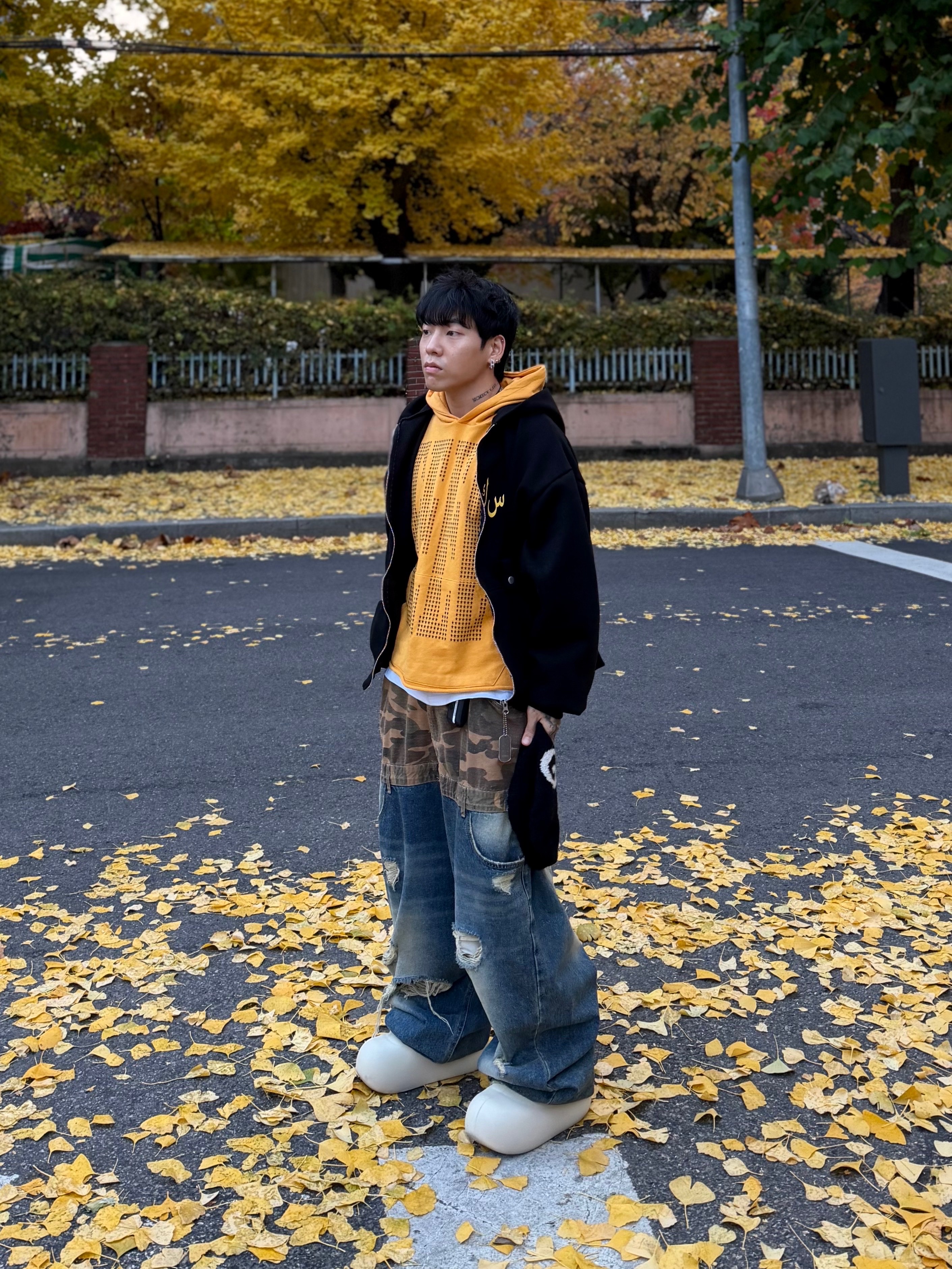 Wapworks Industrial Harness Hoodie Zip-Up, Taw&Toe Zerovity Murff Black 착용 스타일 - 3