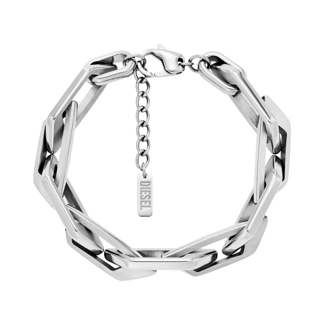 DX157700DJW-01 Diesel Stainless Steel Chain Bracelet Silver