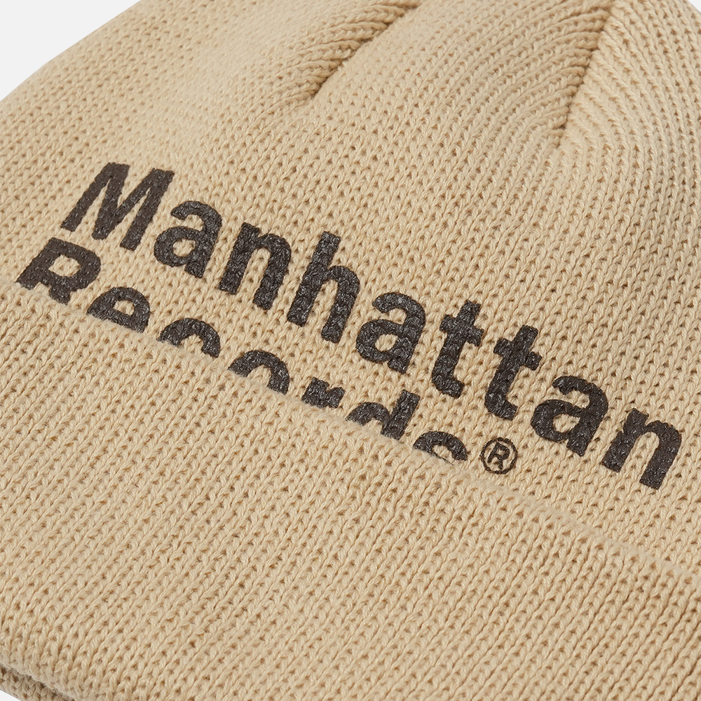 맨하탄 레코즈 클래식 로고 비니 - 베이지(Manhattan Records Classic Logo Beanie - Beige) - 4