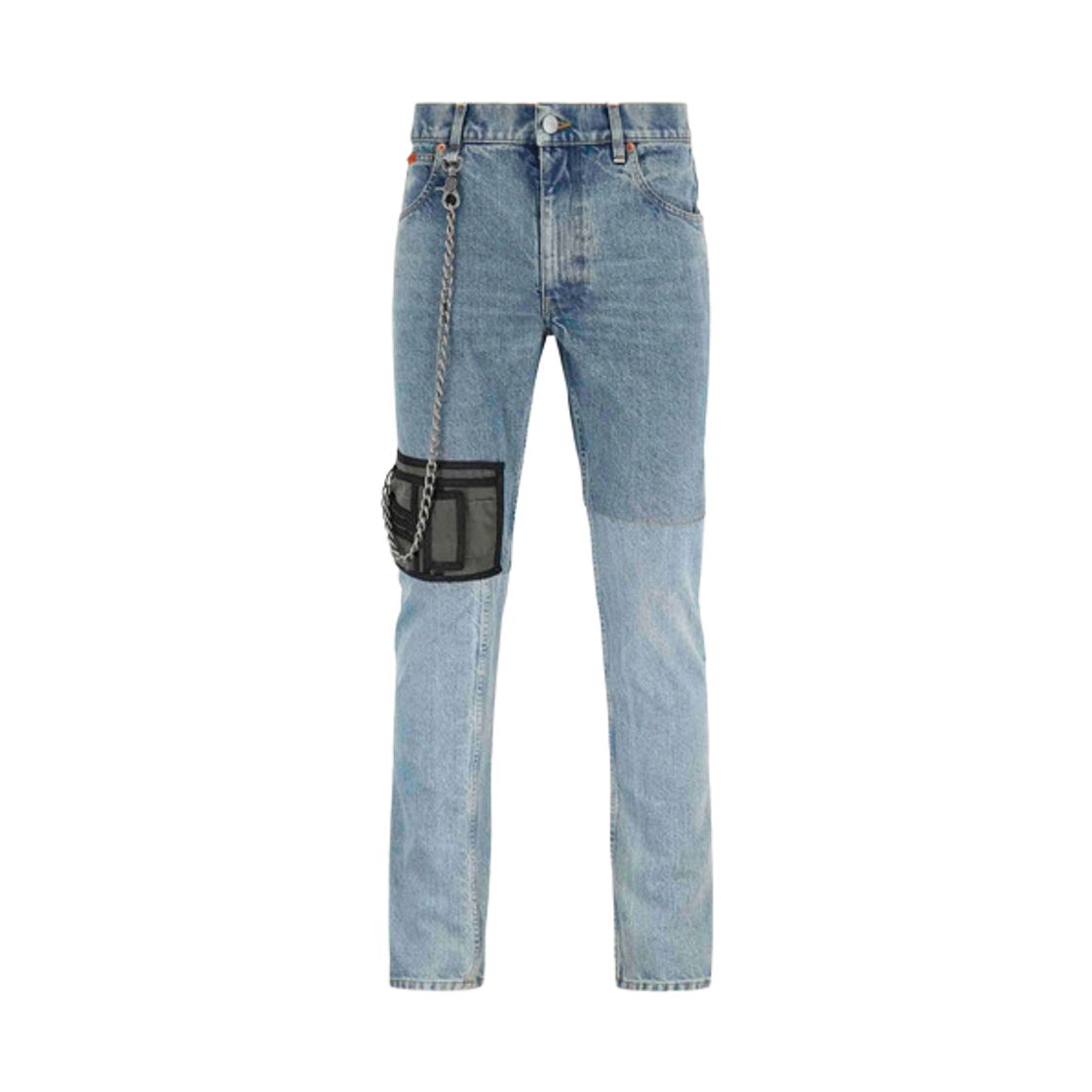 262WD09530 Martine Rose Patchwork Wallet Jeans Wash Blue